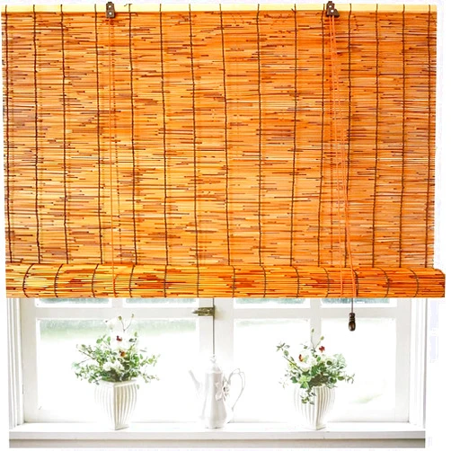 Gxslps Natural Bamboo Blinds,Sunshade Lifting Shutters,Breathable Blackout Curtains,32