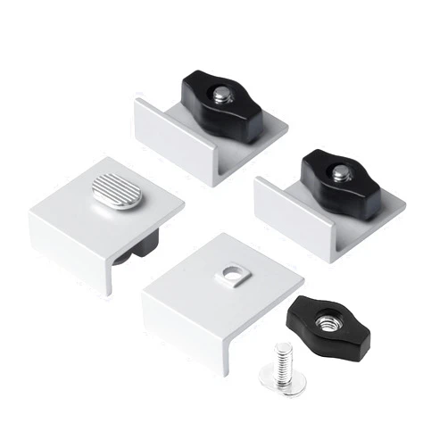 POWERTEC 71821 Bi-Directional Short Stop Kit, T Track Stop Block for T-Track Woodworking, Sanding, and Routing, 4PK