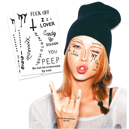 FashionTats Cosplay Lil Rapper Temporary Tattoos | REALISTIC | Halloween Costume Ideas | Skin Safe | MADE IN THE USA