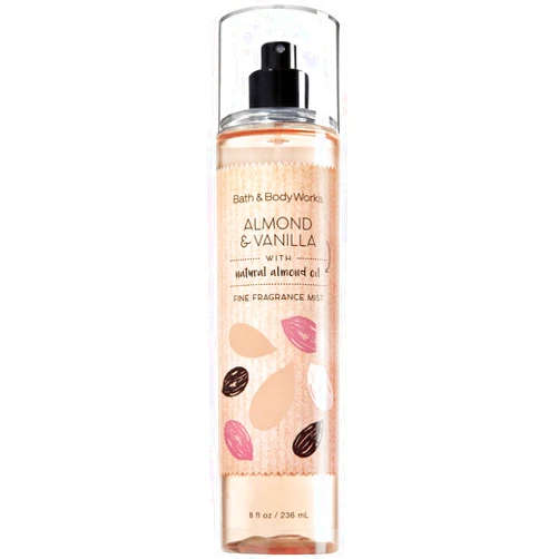 Bath & Body Works Bath and Body Works Almond Vanilla Fine Fragrance Mist 8 Ounce Full Size