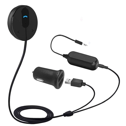 BESIGN BK01 Bluetooth Car Kit, Wireless Receiver for Handsfree Talking and Music Streaming with Ground Loop Noise Isolator for Car with 3.5mm Aux Port