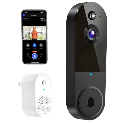 Occuwave 1080P Video Doorbell Camera Wireless, Chime Ringer Included, Cloud Storage, Live View, 2-Way Audio, Night Vision, 2.4G WiFi, AI Human Detection, Battery Powered, Outdoor Surveillance (Black)