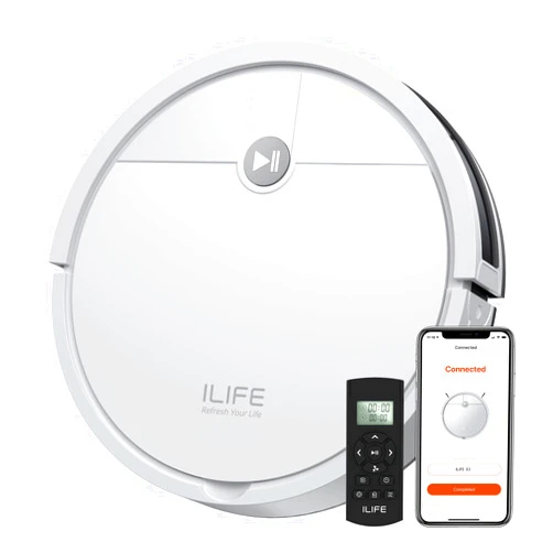 ILIFE X3 Robot Vacuum Cleaner, Tangle-Free 3000Pa Suction, 120 Min Runtime, Self-Charging Robotic Vacuum, 2.4GHz WiFi/App/Alexa Control, Slim, Quiet, Ideal for Pet Hair and Hard Floors