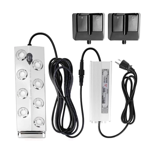 HNZXIB Mist Maker Fogger 8 Head Ultrasonic Mist Fogger with Power Supply，8 Head Ultrasonic Mist Maker Fogger,Mist Maker Fogger Water Fountain for Rockery/Pool/Fish Pond Fog (Sliver 8 Heads)