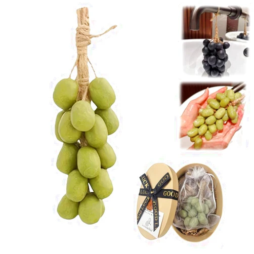 DHliIQQ Grape Soap on a Rope,Grape Cluster Soap,Handmade Face and Body Bath Grapes Soaps for Shower,Natural Cold Process Soaps,Grapes Shaped S oap For Kitchens Or Bathrooms Faucet