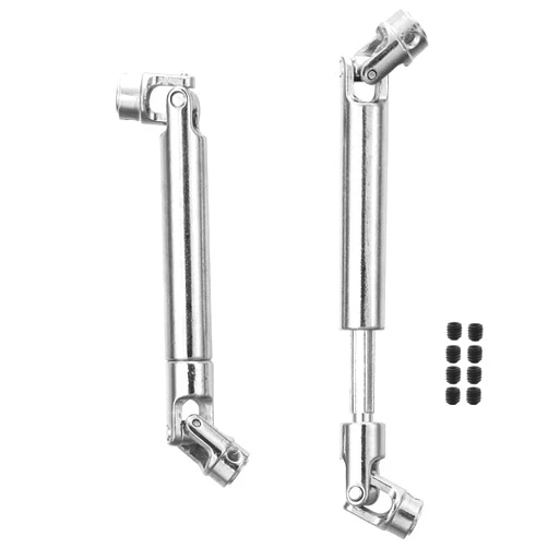 DDI RC Pro Metal Universal Rotor Drive Shaft Upgrade for 1/10 Electric 4WD Axial SCX10 D90 CC01 Crawler Truck (110-155mm)