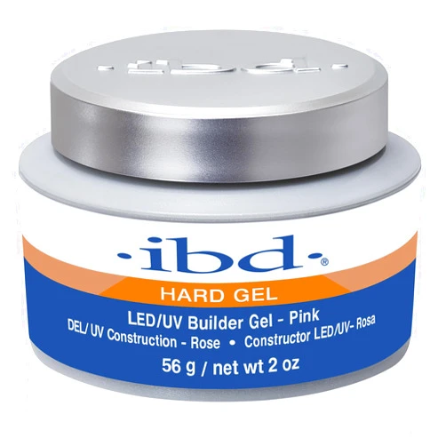 IBD Hard Gel UV/LED Builder Gel Pink – Nail Builder Gels for Nail Extensions, Sculpting & Strengthening, 2 oz
