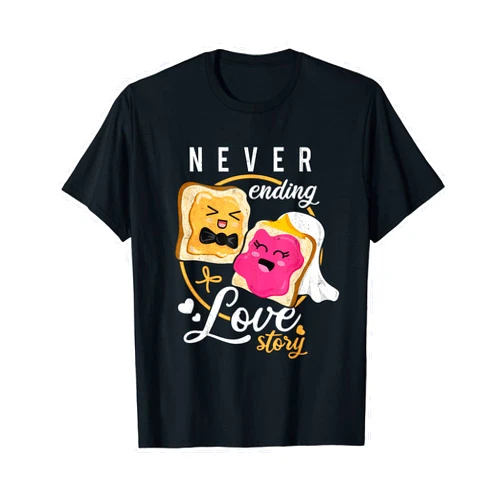Peanut Butter Jelly Sandwitch Funny Gift Couples Peanut Butter Jelly Costume Funny Wedding Love Story T-Shirt