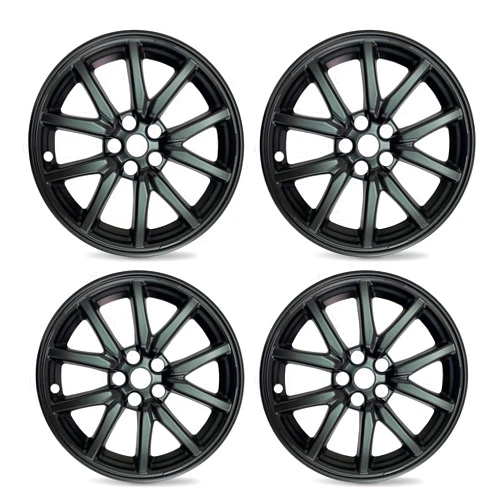 Mayde 18-Inch Hub Caps fits 2017-2022 Tesla Model 3, Replacement Wheel Covers (Set of 4,) (Matte Black)
