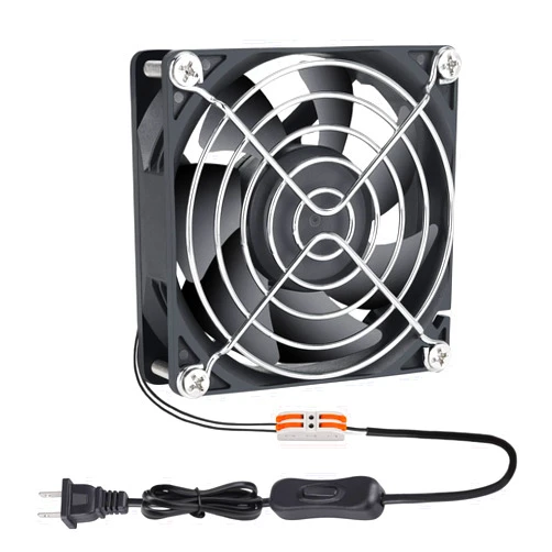 KEYFANCLUB Muffin Fan 110v 120v 220v 3 inch Fan with AC Plug Electronic Cooling Fan 80mm x 25mm