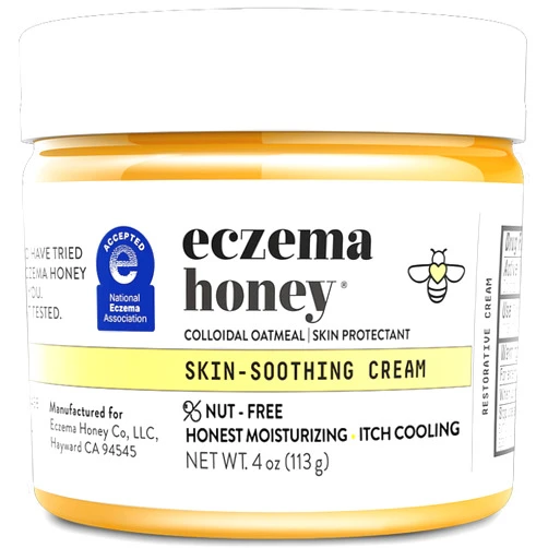 ECZEMA HONEY Nut-Free Original Skin-Soothing Cream - Honey Lotion For Dry & Sensitive Skin - Natural Eczema Cream for Adults & Kids - Itchy Relief Cream for Eczema, Psoriasis, Dermatitis & More (4 Oz)
