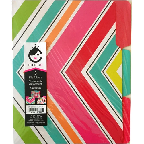 Studio C Carolina Pad Studio C 3 File Folders (Floral/Chevron)