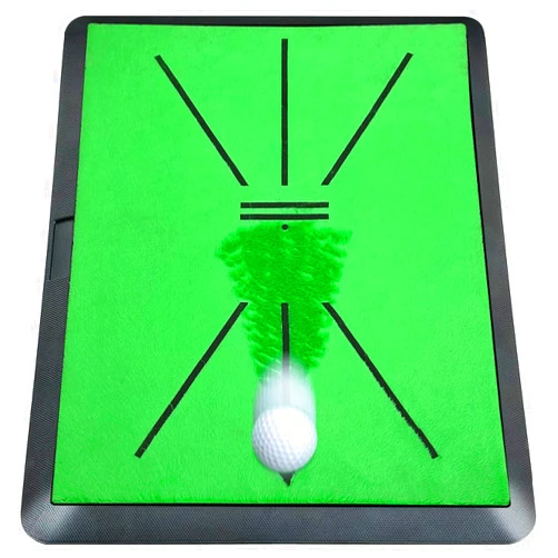 COOLMOON Golf Training Mat for Swing Detection Batting, Golf Swing Tracker Mat Shows Swing Path, Advanced Guides and Rubber Backing Golf Hitting Mat, Premium Golf Practice Mat for Indoor and Outdoor