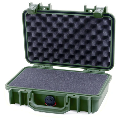 ColorCase Pelican Protector 1170 Case by ColorCase - OD Green - Small Size Waterproof Case with Pick & Pluck Foam & Convoluted Lid Foam - OD Green Latches