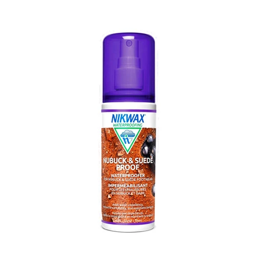Nikwax Nubuck & Suede Proof, 125ml, Spray-On Waterproofing Restores DWR Water Repellency in Textured Leather Footwear, Shoe & Boot Care and Rain Protection