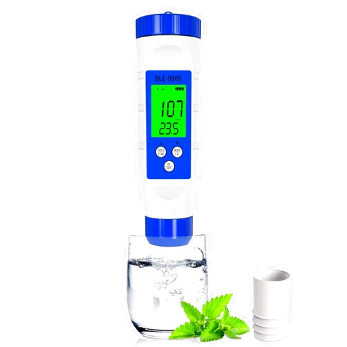 RCYAGO PH Meter, 5 in 1 PH/TDS/EC/Salinity/Temp Meter with ATC, Smart Bluetooth PH Tester for Pools, Seawater, Aquariums, Koi Fish Pond