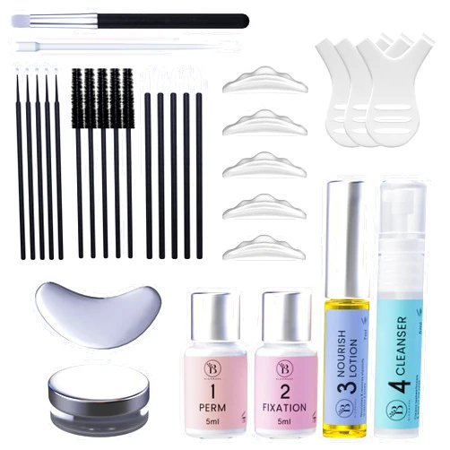 BLOOMORA Lash Lift Kit, Beginner/Professional Lash Lamination Kit, Safe & Effective Eyelash Lift, Lasts 6-8 Weeks, 15 Applications, DIY Perm - Includes Instructions - LK2