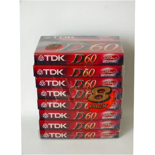 OwnB TDK Dynamic Performance D60 High Output IEC I/Type I - 8 Pack Audio Cassette Tapes