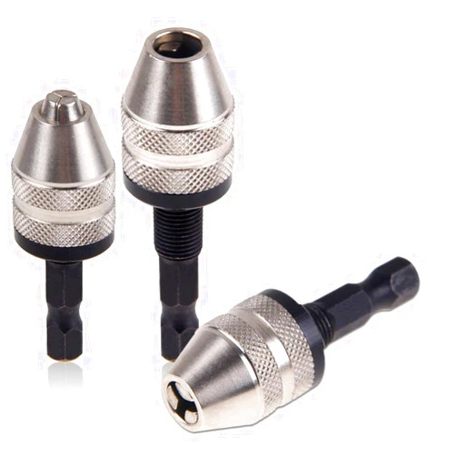 HOHXEN Keyless Mini 3-Jaw Drill Chuck Screwdriver Adapter with Quick-change 1/4