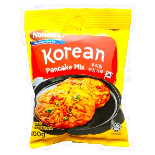 Noraini's Korean Pancake Mix 200g - Savoury flour mix which is seasoned and is unique in texture - Easy to make, fast and great。