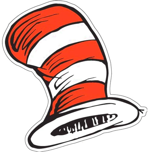 Eureka Dr. Seuss The Cat in the Hat Paper Cut Outs for Schools and Classrooms, 36pc, 5.5