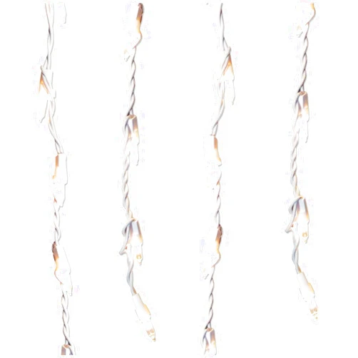 Brite Star 100-Count Stay-Straight Clear Window Icicle Lights Set - White Wire Mini Lights