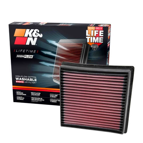 K&N High-Flow Original Lifetime Engine Air Filter: Increase Power: Premium, Washable: Compatible with 2013-2024 RAM: 2500, 3500, 4500, 5500, 33-5005