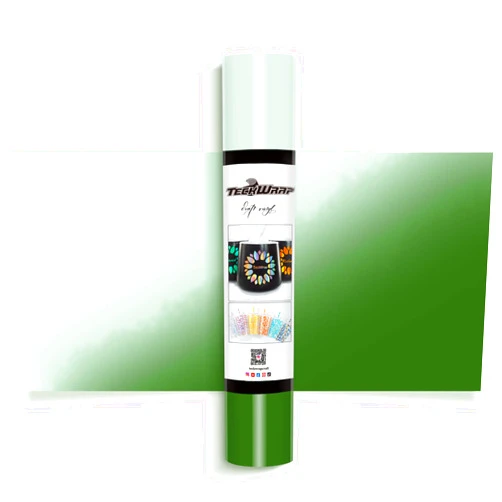 TECKWRAP Cold Color Changing Vinyl Cold Sensitive for for DIY Stickers Decals Cups Water Bottles Adhesive Permanent Vinyl, 12Inch by 5Feet, White to Green