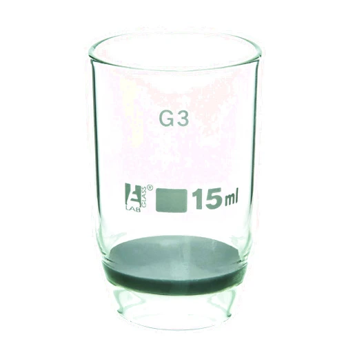 EISCO Gooch Crucible, 15ml - Sintered Disc, G-3 Porosity - Borosilicate Glass