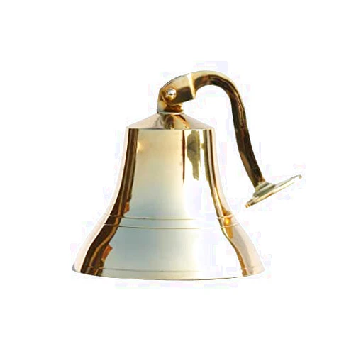 Handcrafted Trading Co. Handcrafted Wall hanging Nautical Brass ship bell Polished 6