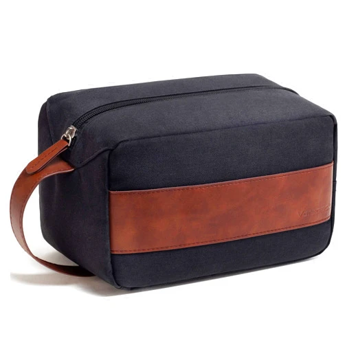 Vorspack Toiletry Bag for Men - Large Dopp Kit for Travel Water Resistant Travel Bag for Toiletries Accessories Lightweight Toiletries Bag - Black