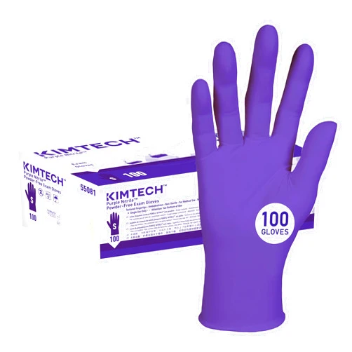 KIMTECH Kimberly-Clark® Safeskin Purple Nitrile Exam Gloves, Small, Purple, Box Of 100