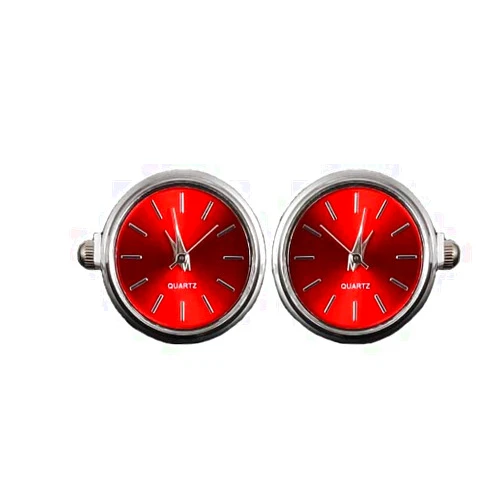 Firbngc 2.2/0.8in Men's Cuff Links Clock Cufflinks Watches Cufflinks Gold Cuff Link Classic French Business Shirt Accessories for Fashion Men Father's Day Lover Friends Birthdays Wedding Anniversaries