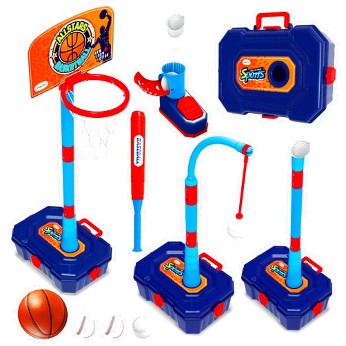 OWNONE 1 4 in 1 Basketball Hoop for Kids 1-3, 3-5, Toddler Basketball Goal and T Ball Set, Adjustable Basketball Hoop, Indoor Outdoor Sports Toys, Birthday Gifts for Kids Boys 1 2 3 4 5 Years Old