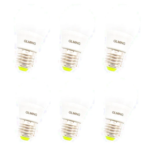 GLMING E27 3Watt 6-5730SMD LED Ceramic Light Bulb AC/DC12V DC12-24V 30W Incandescent Lamp Replacement Home Lighting Cool White Pack of 6