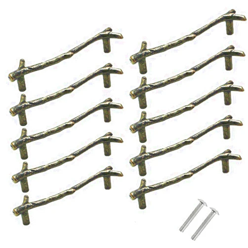 CENGOOD 10x Cabinet Handle Pulls Wardrobe Drawer Door Cupboard Knobs Twig Hole Center 5