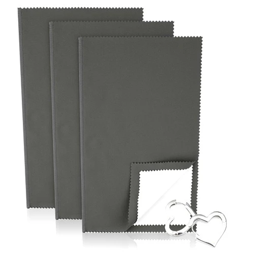 PEASUG 3 Pcs Silver Polishing Cloth, Large 10