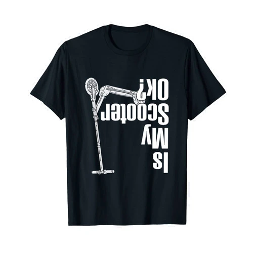 Moped Driver Scooter Fun Statement Biker Apparel Is My Scooter OK Retro Scooter Life Statement T-Shirt