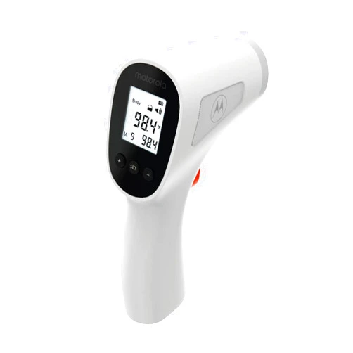 Motorola Nursery Motorola TE-94 Infrared Touchless Forehead Thermometer for Adults and Kids - Backlit Display, Memory Function, High Temp Alert - White