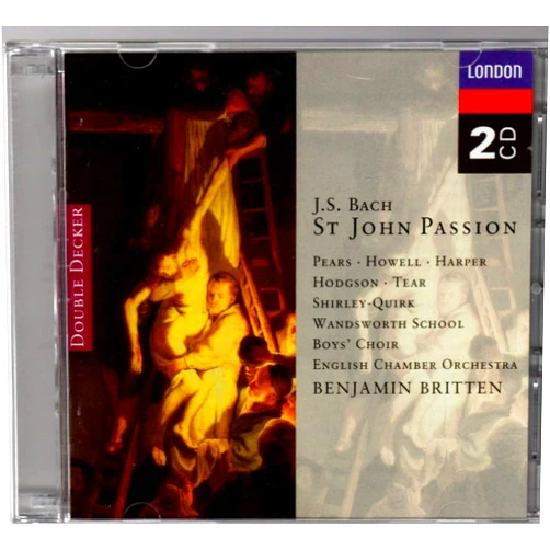 Johann Sebastian Bach (Composer), Benjamin Britten (Conductor), English Chamber Orchestra (Orchestra), Peter Pears (Performer), Gwynne Howell (Performer), John Shirley-Quirk (Performer), Heather Harper (Performer), Alfreda Hodgson (Performer), Robert Tear (Performer) & 6 more Format: Audio CD J. S. Bach: St. John Passion
