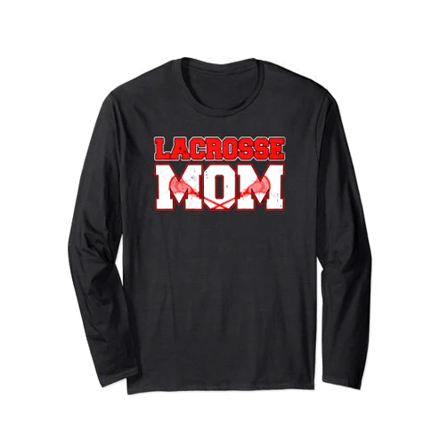 Lacrosse Lax Mom Mutter Gift Lacrosse Mom Vintage Retro Lacrosse Stick Sun Gift Long Sleeve T-Shirt