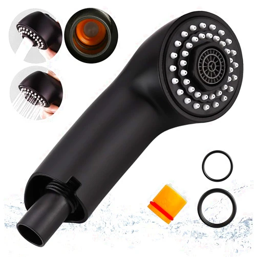 Liberflow Pull-Out Spray Wand Fits GROHE 46312KH0 46298K00 Grohe Replacement Parts Faucet Head Dual Spray Pull Out Spray Head, Soft Black