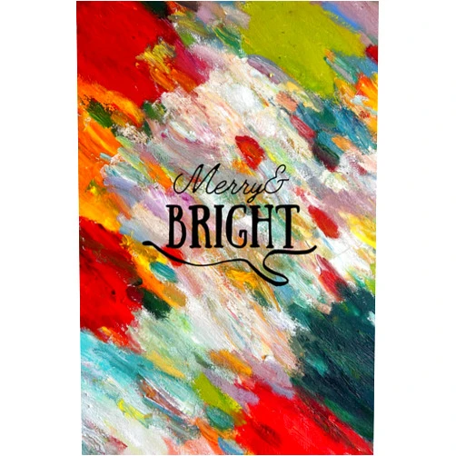 Kara Terry MERRY&BRIGHT: Small Standard size Abstract Art Journal Notebook Diary