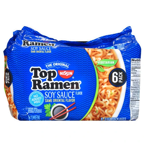 Nissin Top Ramen Dry Soup Oriental 6pk, 18 Ounce