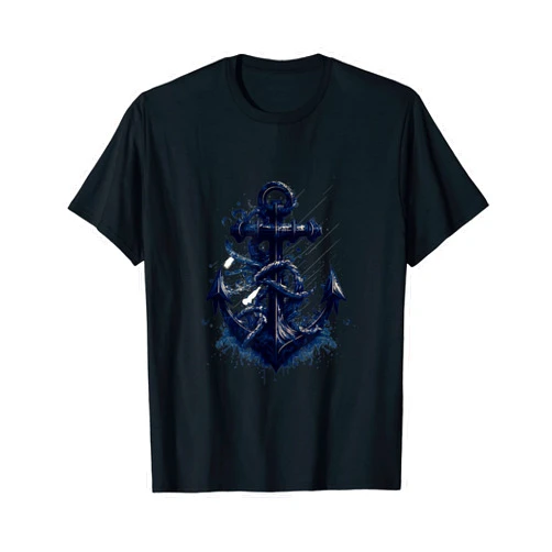Segeln Kapitän Meer Boot Taufe Geschenk Anker Nautical marine anchor for boat owners T-Shirt