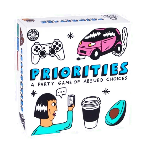 Clarendon Games Priorities: The Hilarious New Party Game of Absurd Choices That Gets Everyone Laughing – Party Games for Adults and Teenagers - Card Games - Board Games - Travel Games