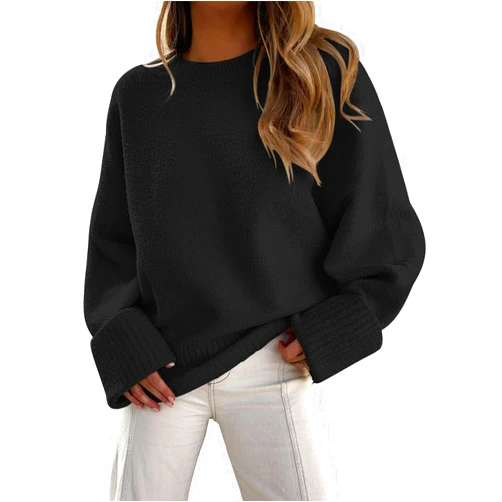 LILLUSORY Women's Oversized Sweaters Fuzzy Chunky Warm Pullover Sweater