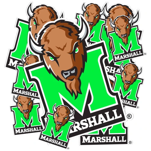 Desert Cactus Marshall University Sticker Thundering Herd MU Vinyl Decals Laptop Water Bottle Car Scrapbook T3 (Type 3-1)