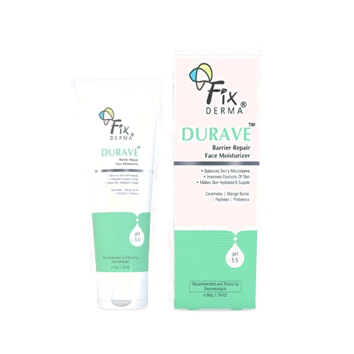 Generic Fix;derma Durave Ceramide Moisturizer for Face with Peptide & Mango Butter | Barrier Repair Moisturizer | Face Moisturizer for Women & Men | For All Skin Type - 50gm