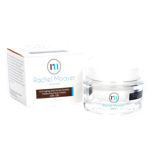 Rachel Moayer Skincare Rachel Moayer Skin RM Anti-Aging Face Cream, AHA 12%, Acne Control & Anti-Wrinkle Moisturizer, Hydrating Peptide Collagen Production for Men & Women